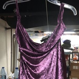 NWT Free People Purple Velvet Tunic Size S